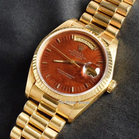 rolex day date brown dial